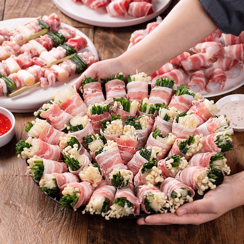 캠핑음식삼겹손말이고