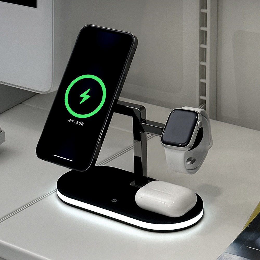 트리3in1무선충전